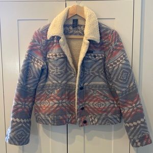 Women’s Wrangler Southwestern Style Sherpa Jacket - Sz S